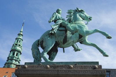 Equestrian statue of Bishop Absalon (1128-1201) by Christien Gottlieb Vilhelm Bissen